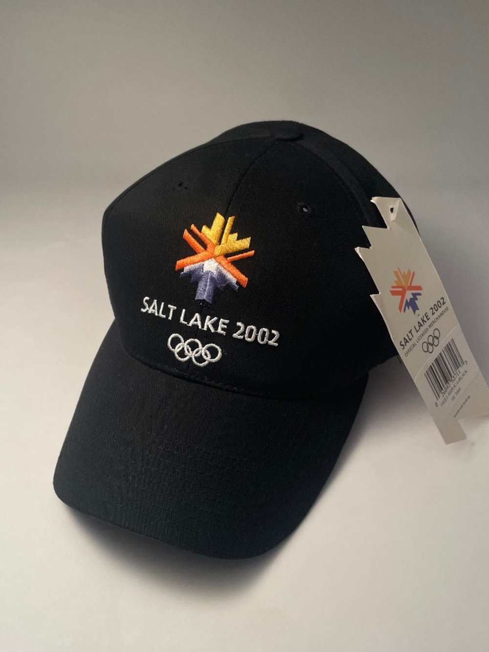 Salt Lake 2002 Olympics New with Tag Black Adjustable Baseball Hat Annco